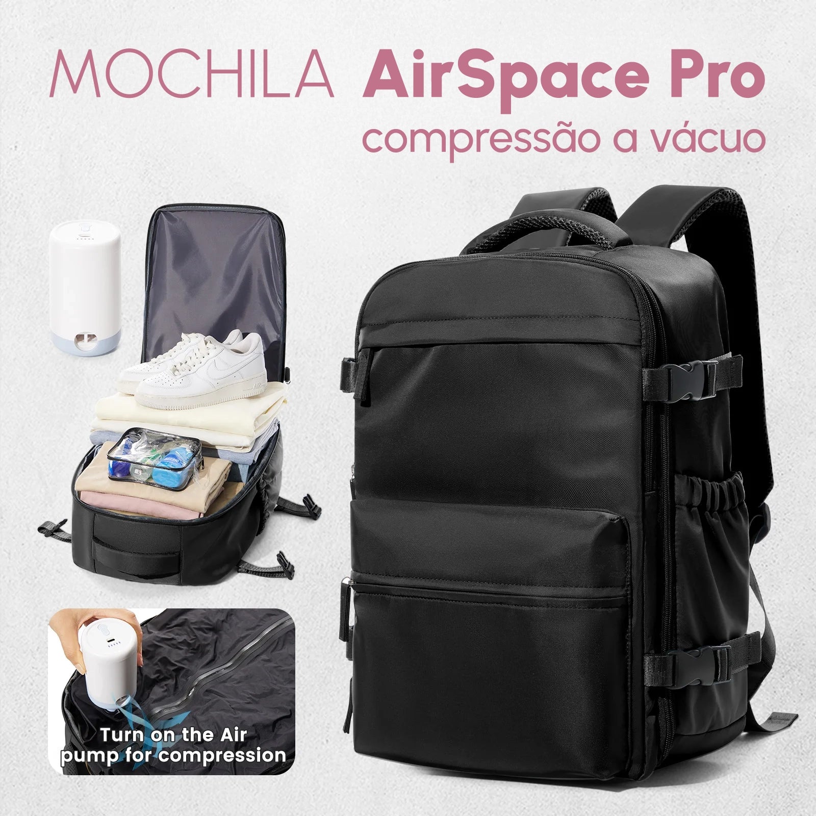 AirSpace Pro - Mochilda de compressão a vácuo