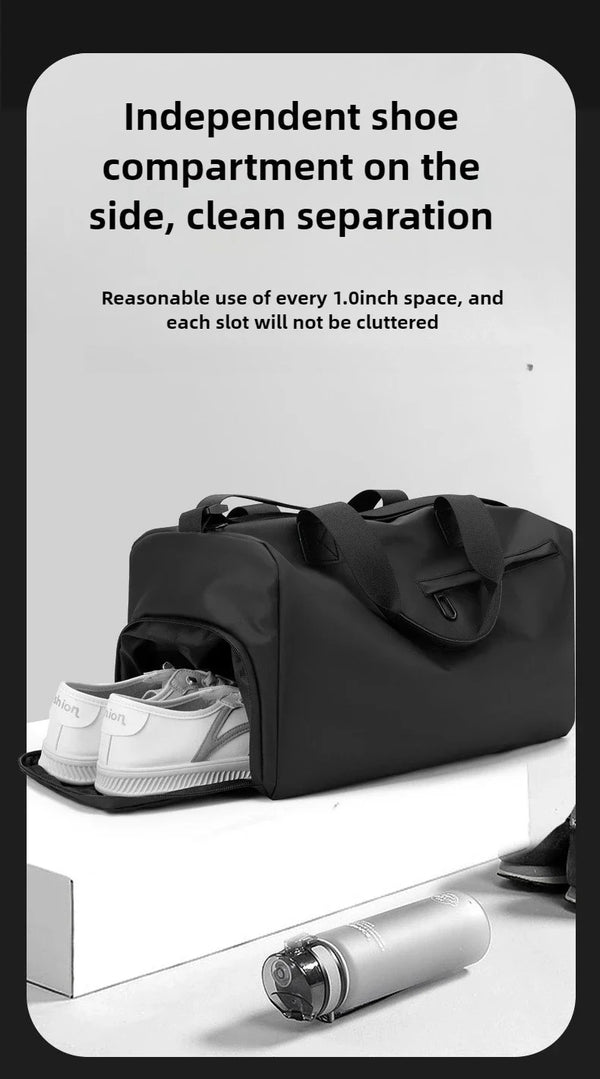 Bolsa Fitness Impermeável de Nylon – Compartimento Seco e Molhado