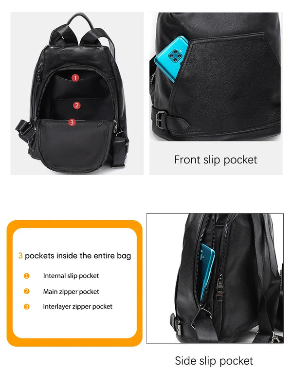 Mochila Tokyo - Mochila Anti Futo Feita Em Couro Legítimo