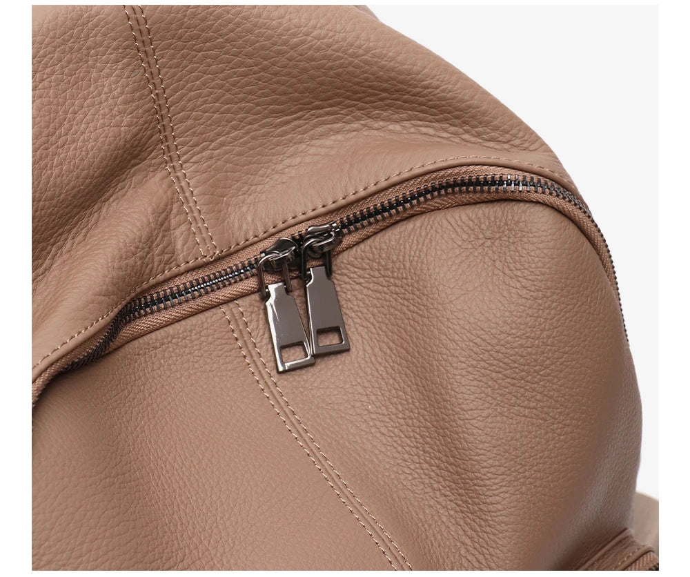 Mochila Laura - Couro Genuino- Perfeita para os estudos