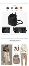 Mochila de couro bovino genuíno macio para uso diário, feminina, masculina, espaçosa, com vários bolsos, fashion, casual, versátil, para viagens, negócios, faculdade
