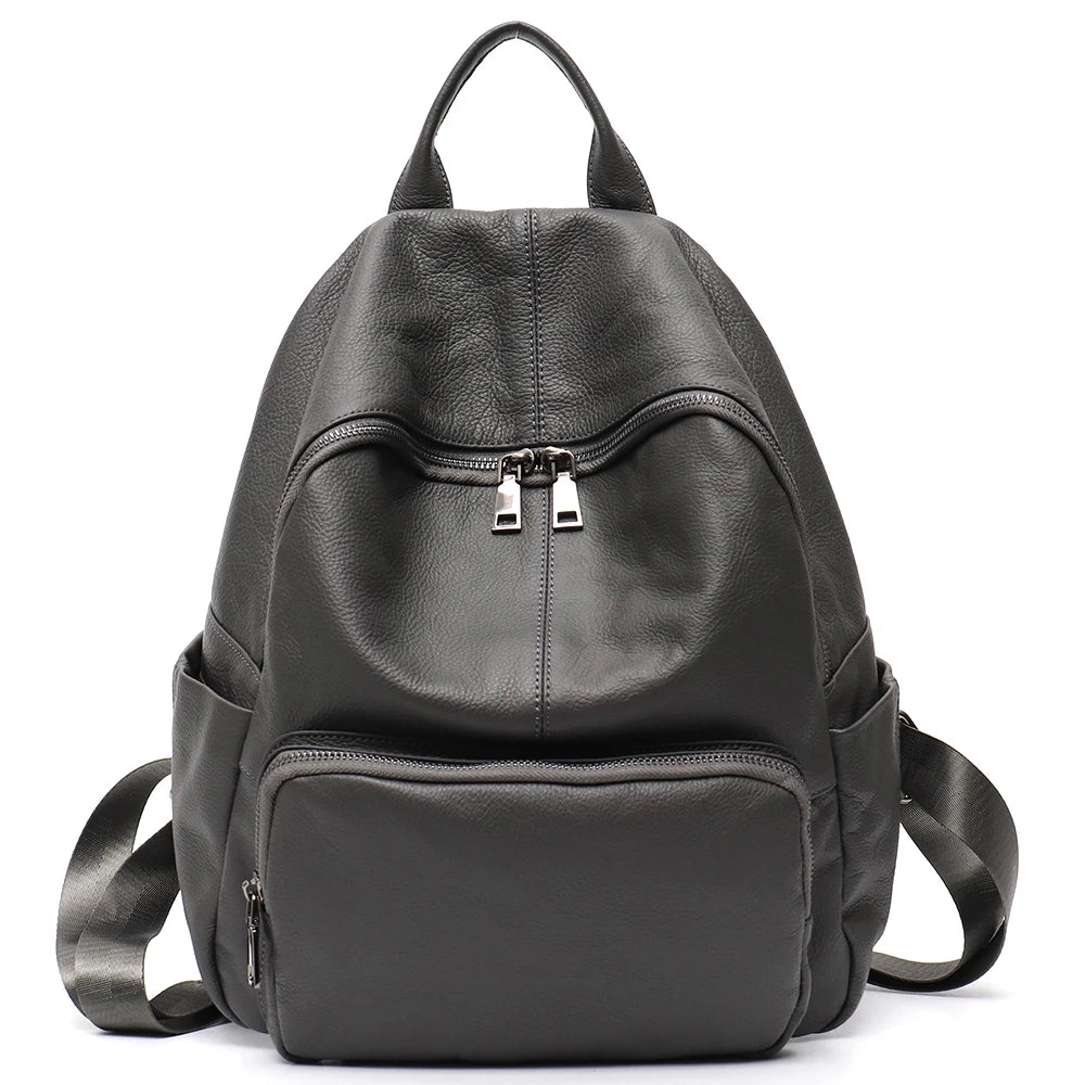 Mochila Laura - Couro Genuino- Perfeita para os estudos