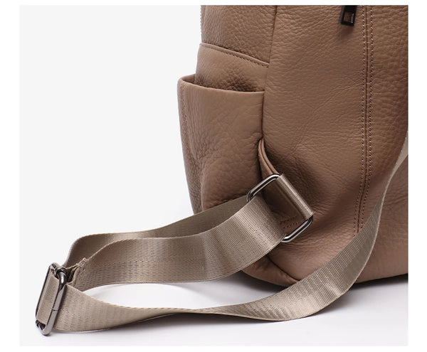 Mochila Laura - Couro Genuino- Perfeita para os estudos