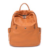 Mochila de couro bovino genuíno macio para uso diário, feminina, masculina, espaçosa, com vários bolsos, fashion, casual, versátil, para viagens, negócios, faculdade
