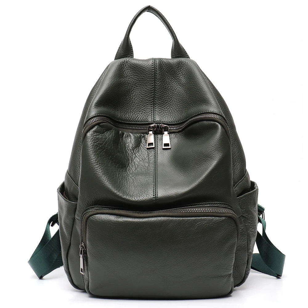 Mochila Laura - Couro Genuino- Perfeita para os estudos