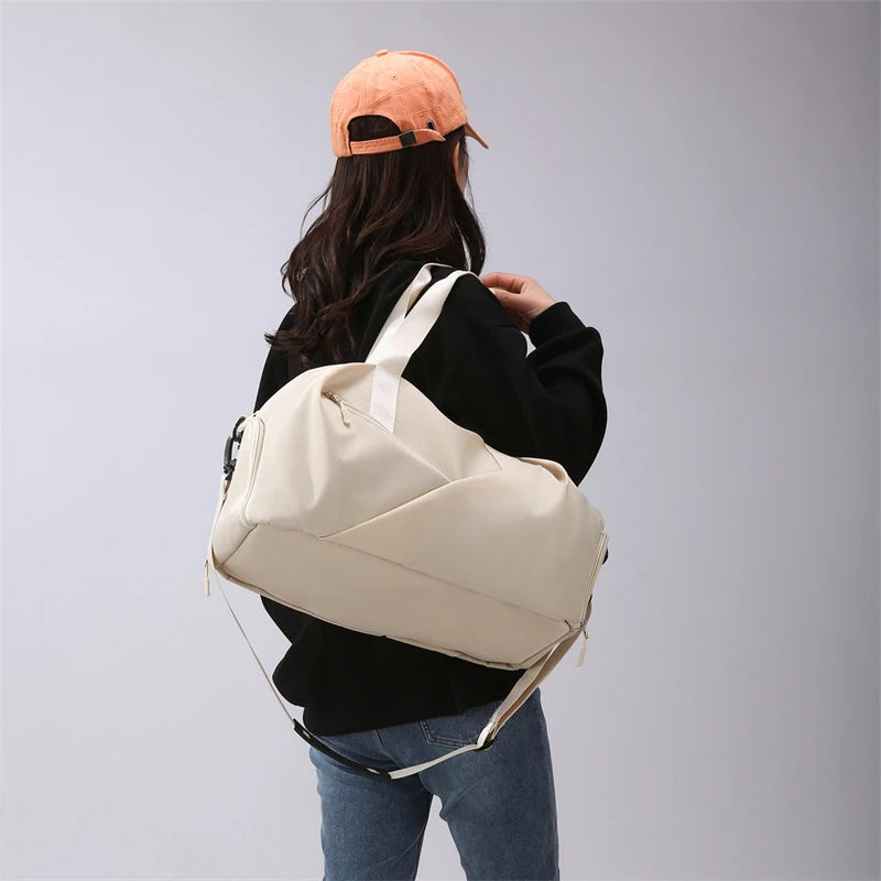 Bolsa Fitness Angela - Bolsa Feminina Impermeável de Nylon – Compartimento Seco e Molhado