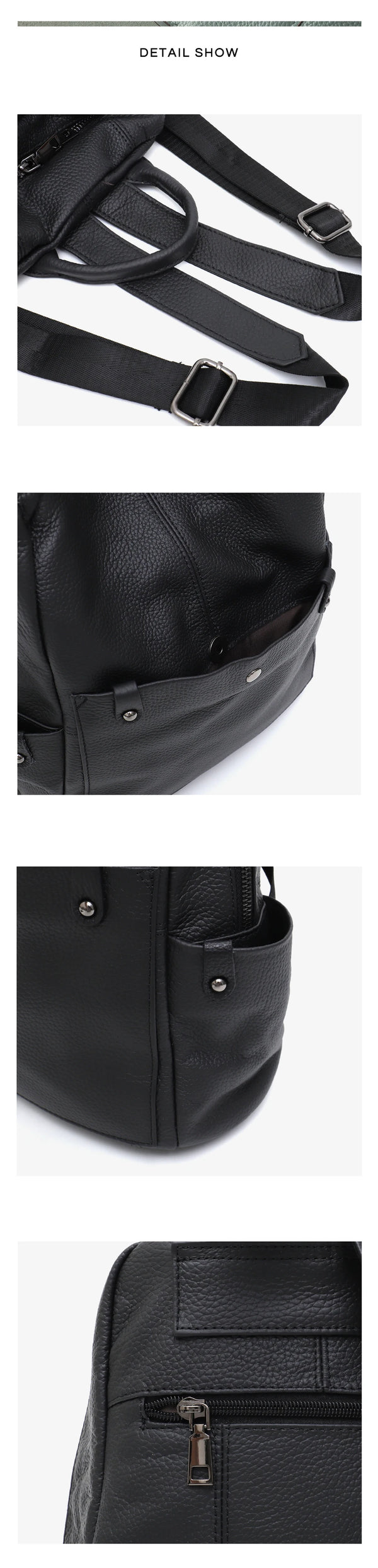 Mochila de couro bovino genuíno macio para uso diário, feminina, masculina, espaçosa, com vários bolsos, fashion, casual, versátil, para viagens, negócios, faculdade