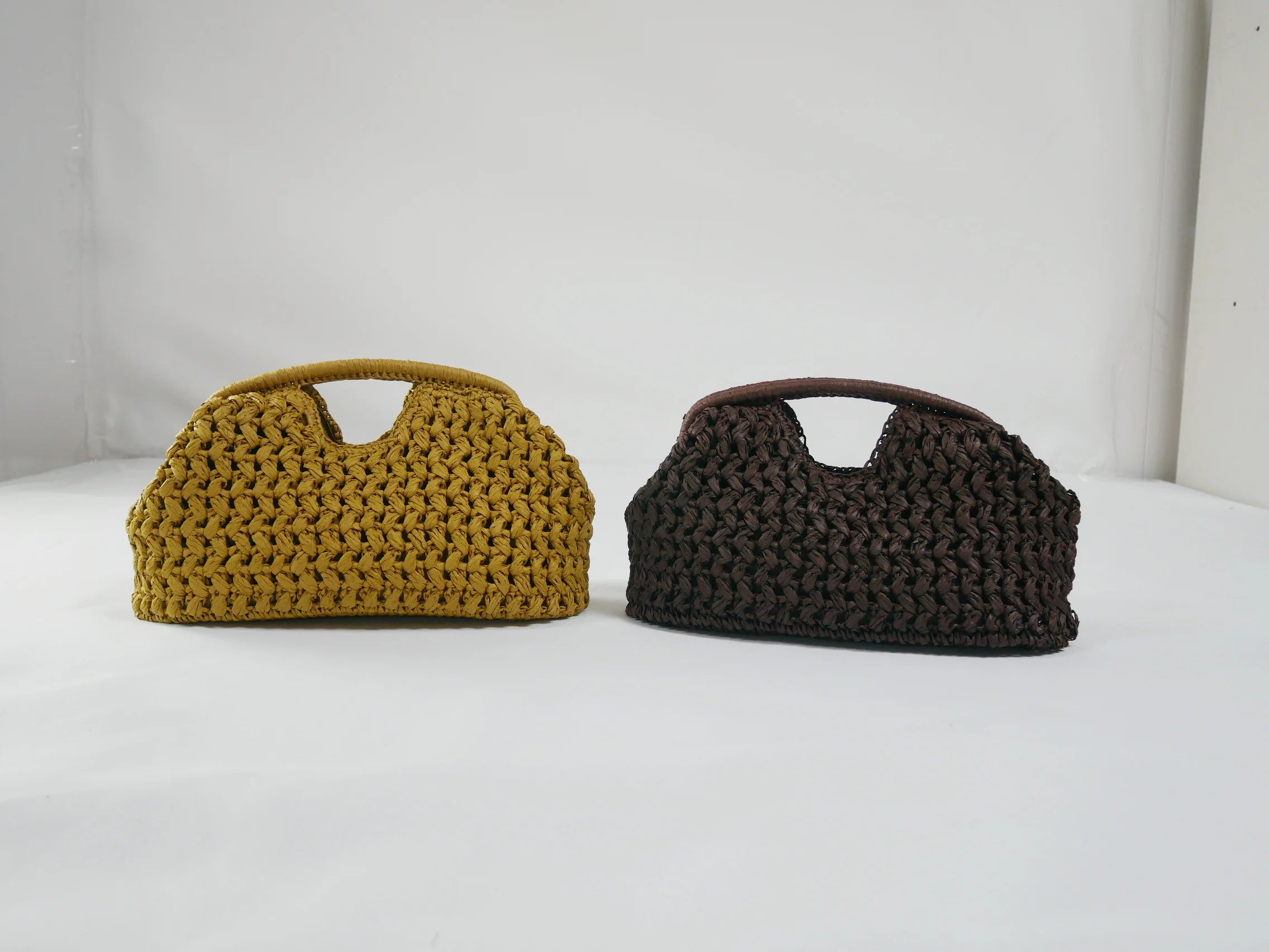 Bolsa de mão feminina de palha, casual vintage feita à mão ideal para o verão de 2025