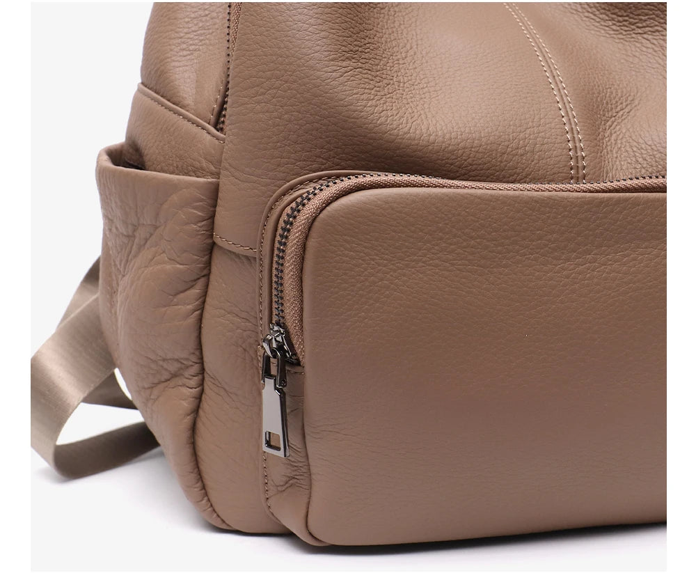 Mochila Laura - Couro Genuino- Perfeita para os estudos