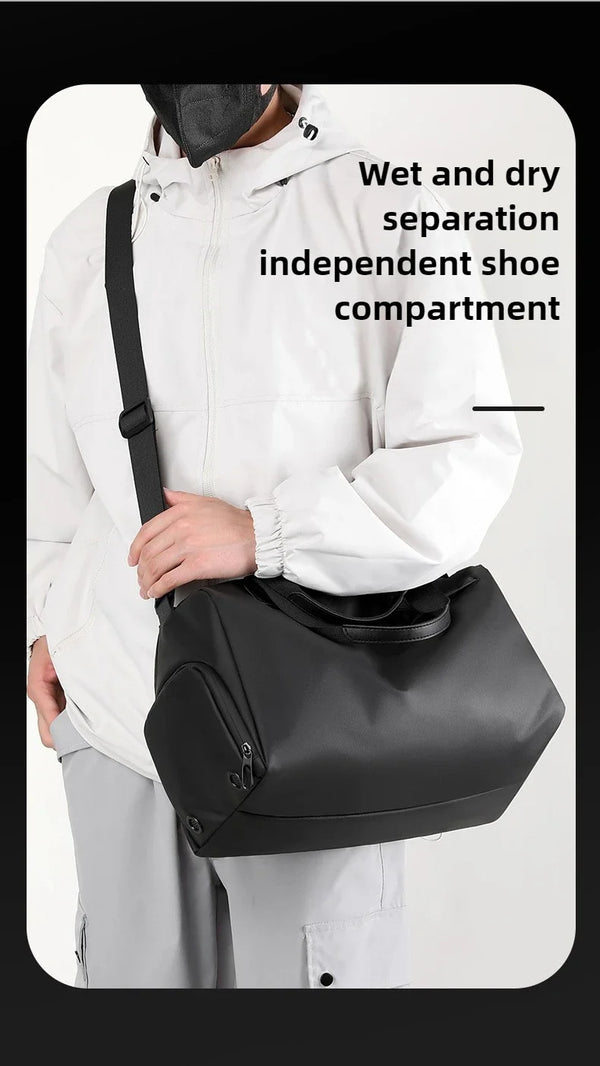 Bolsa Fitness Impermeável de Nylon – Compartimento Seco e Molhado