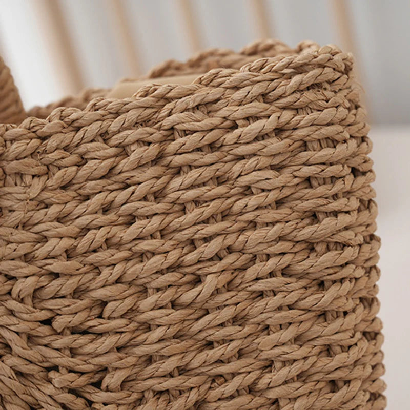 Summer Half-moon Straw Bag For Women Handmade Portable Handbag Large Capacity Beach Bag Basket Woven Top-handle Bag Purse Totes