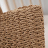 Summer Half-moon Straw Bag For Women Handmade Portable Handbag Large Capacity Beach Bag Basket Woven Top-handle Bag Purse Totes