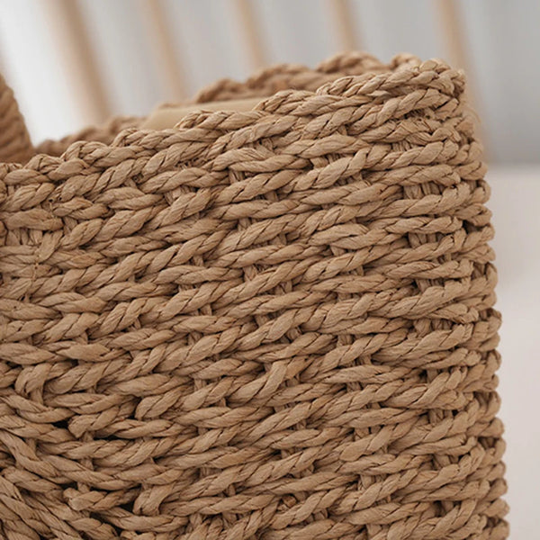 Summer Half-moon Straw Bag For Women Handmade Portable Handbag Large Capacity Beach Bag Basket Woven Top-handle Bag Purse Totes