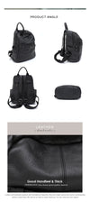 Mochila de couro bovino genuíno macio para uso diário, feminina, masculina, espaçosa, com vários bolsos, fashion, casual, versátil, para viagens, negócios, faculdade