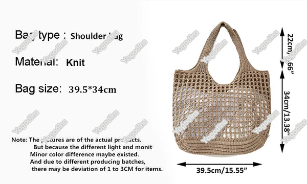Bolsa feminina de crochê, leve e estilosa — perfeita para dias de sol, passeios e momentos na praia com muito charme e conforto.