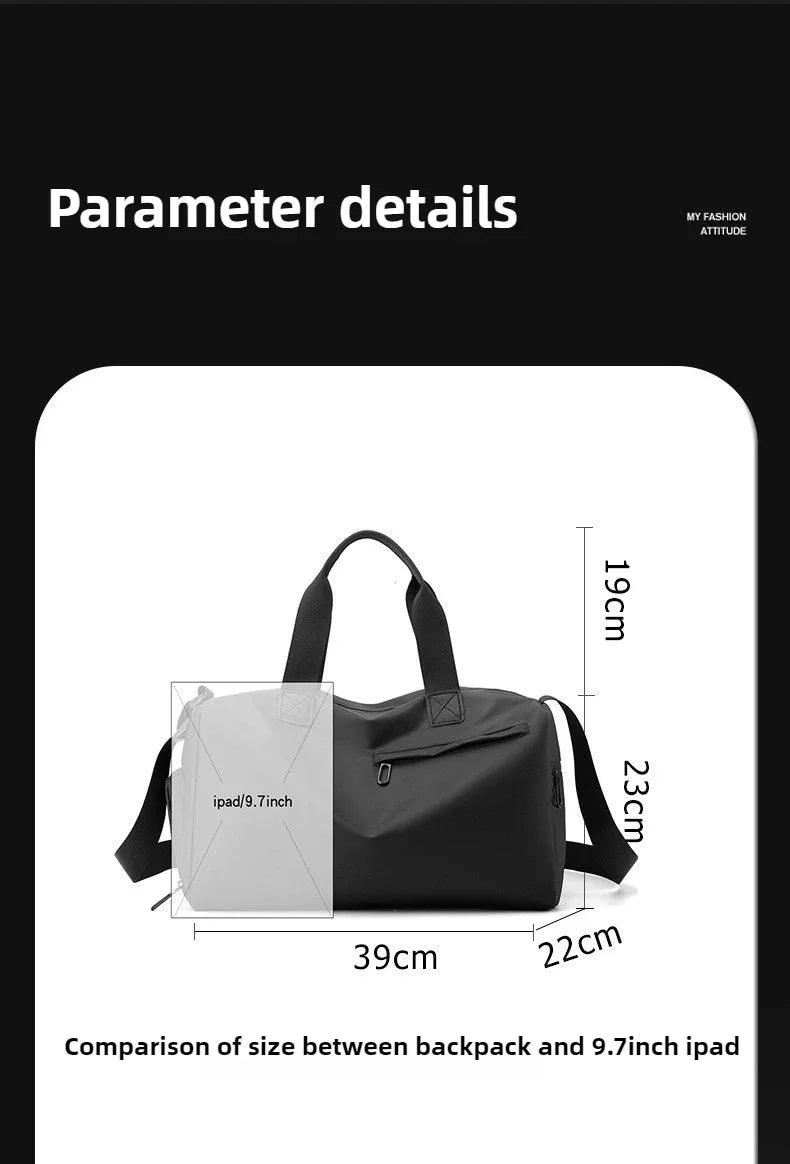 Bolsa Fitness Impermeável de Nylon – Compartimento Seco e Molhado