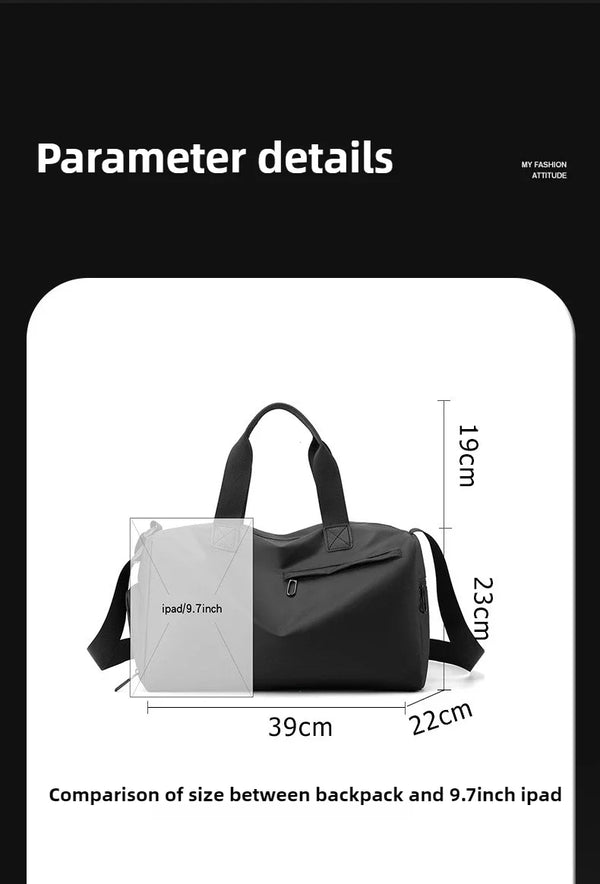 Bolsa Fitness Impermeável de Nylon – Compartimento Seco e Molhado