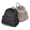 Mochila de couro bovino genuíno macio para uso diário, feminina, masculina, espaçosa, com vários bolsos, fashion, casual, versátil, para viagens, negócios, faculdade