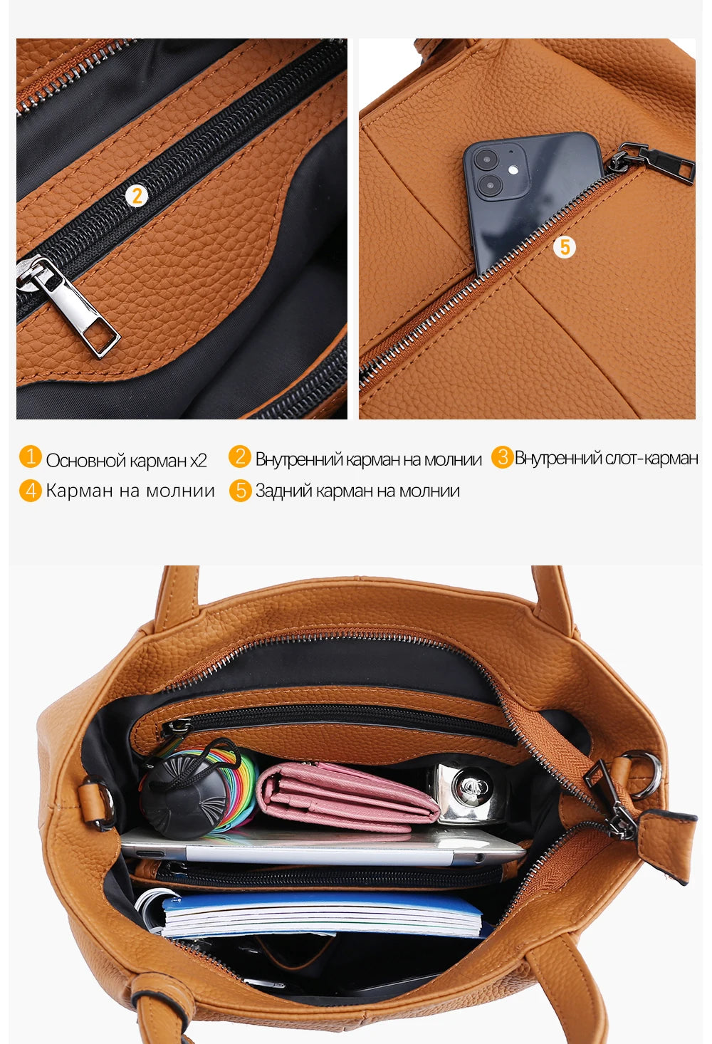 Bolsa de Couro Genuíno - Hillary