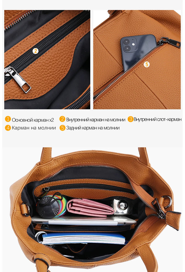 Bolsa de Couro Genuíno - Hillary