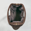 Bolsa de mão feminina de palha, casual vintage feita à mão ideal para o verão de 2025