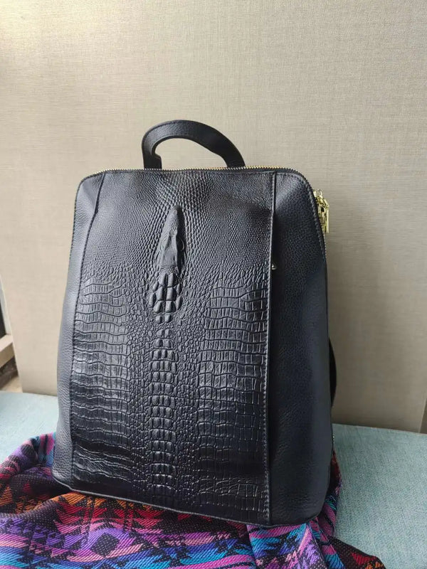 Bolsa em Couro Legítimo - Crocodile