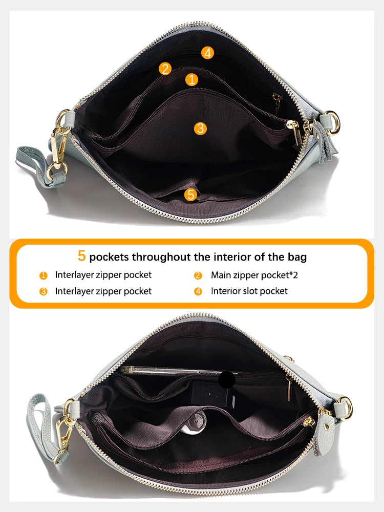 Bolsa de Mão Em Couro Legítimo