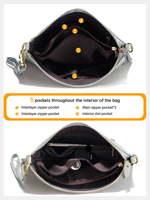 Bolsa de Mão Em Couro Legítimo