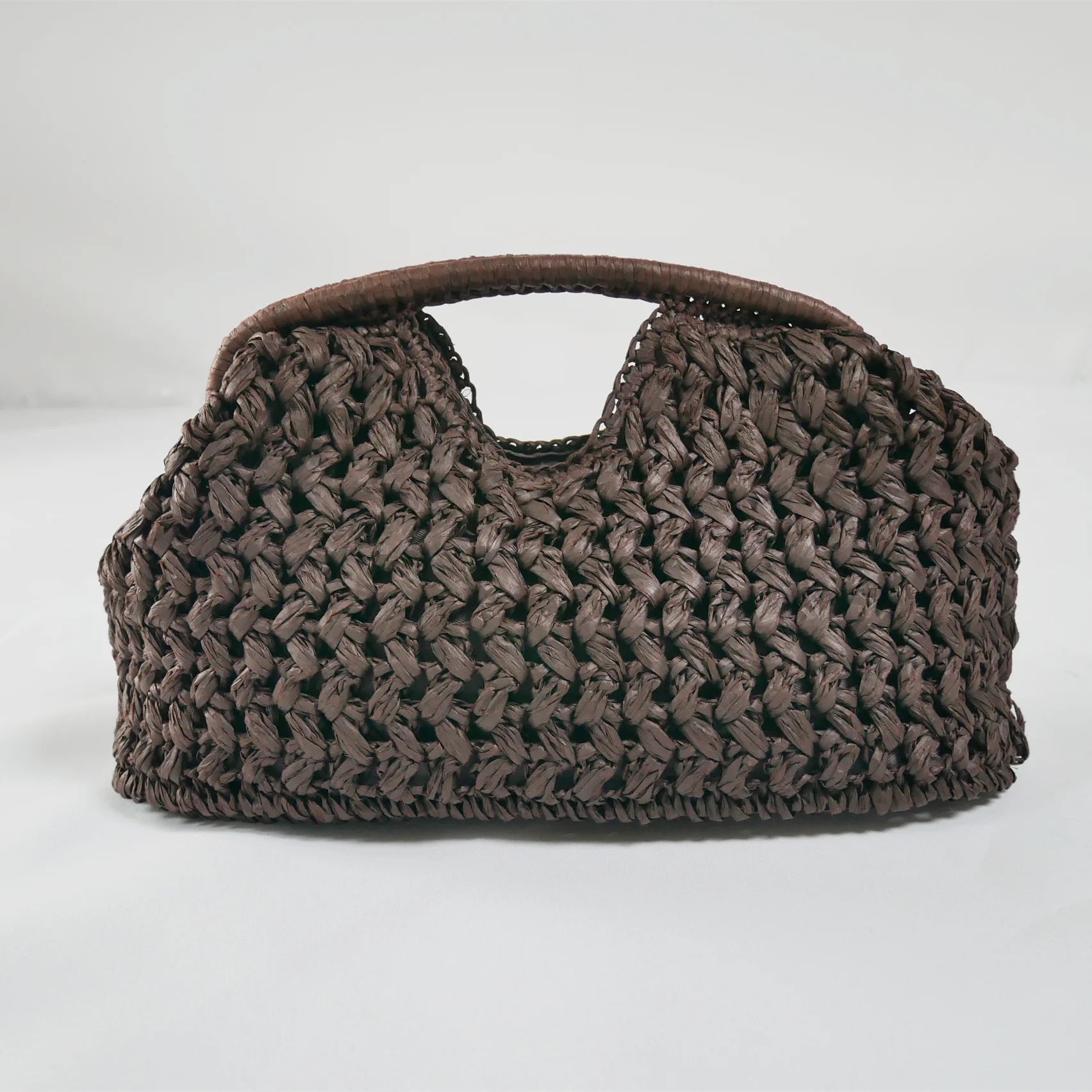 Bolsa de mão feminina de palha, casual vintage feita à mão ideal para o verão de 2025