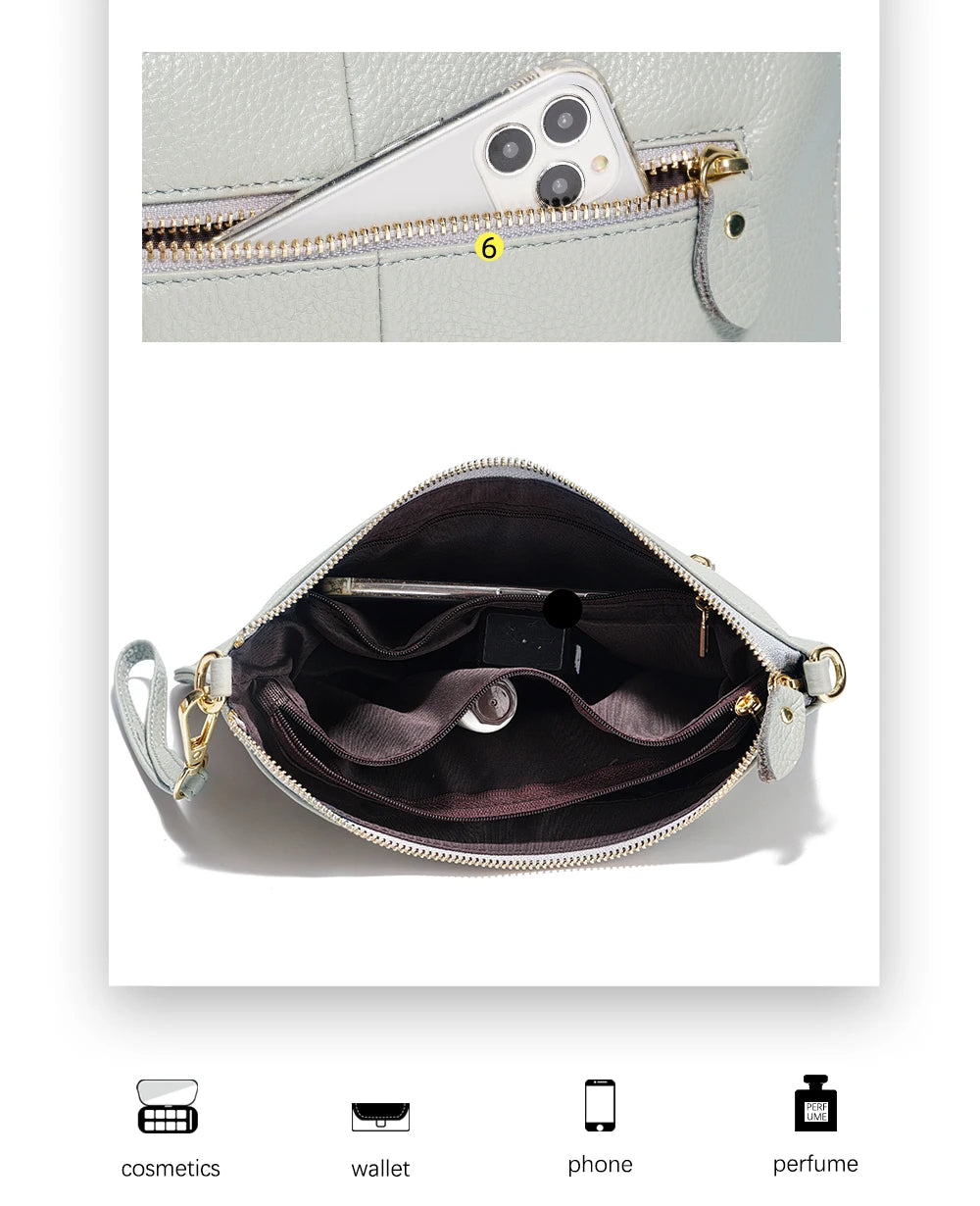 Bolsa de Mão Em Couro Legítimo