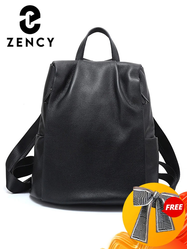 Mochila Antifurto de Couro Genuíno